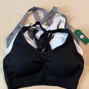 Stylish Women's Sports Bras - Black, White, Gray